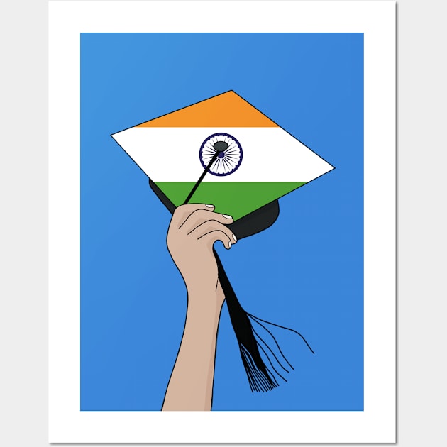 Holding the Square Academic Cap India Wall Art by DiegoCarvalho